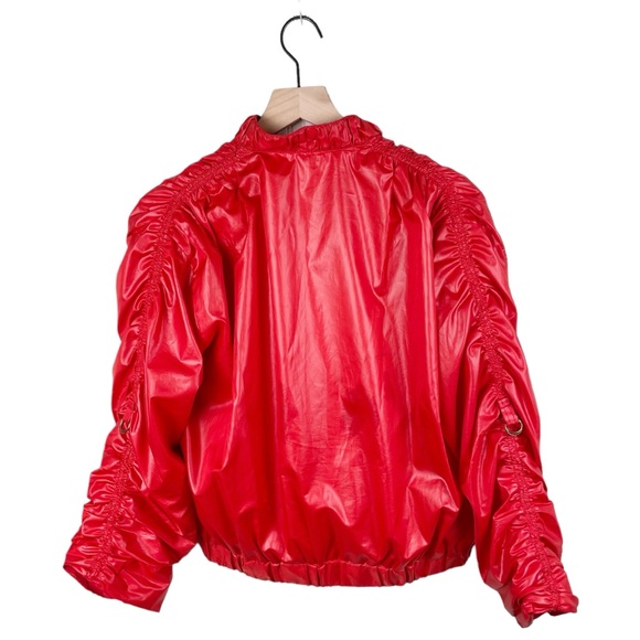 Antonio Ruspoli Vintage 80s Women's Tracksuit Bright Red Ruched Jacket Joggers - Picture 5 of 16